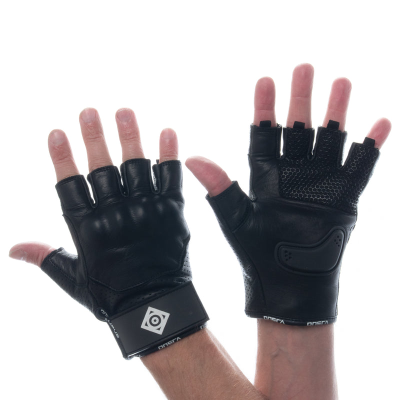 ULTRALIGHT Short-Finger BLACK Longboard Gloves