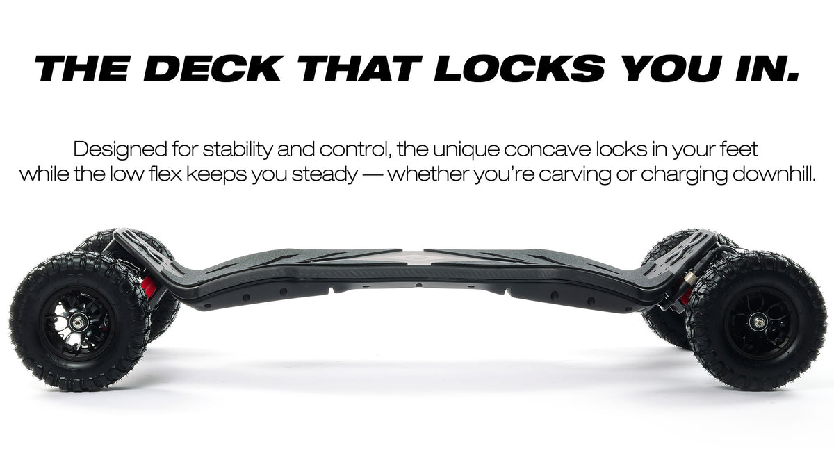 ONSRA VELAR Gear Drive concave deck – "The deck that locks you in"