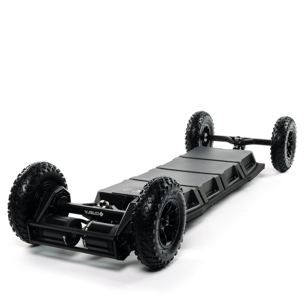 ONSRA BLACK Carve 4 premium electric longboard with a flexible bamboo deck, Gear Drive drivetrain, 14S battery, precision trucks, and all-terrain wheels, shown in a side profile.